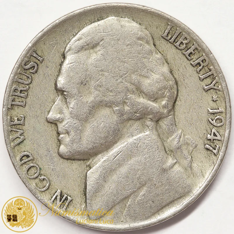 STATI UNITI 5 CENTS 1947 JEFFERSON Q.BB  #8871