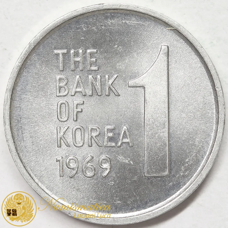 COREA DEL SUD 1 WON 1969 rosa #8909