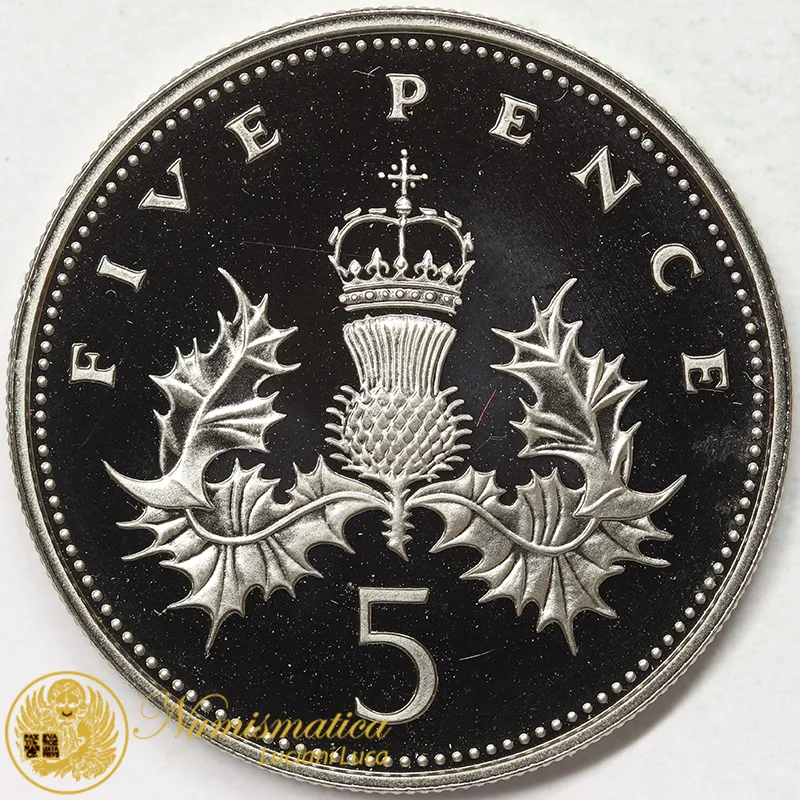 GRAN BRETAGNA 5 Pence 1989 Elisabetta II #8916