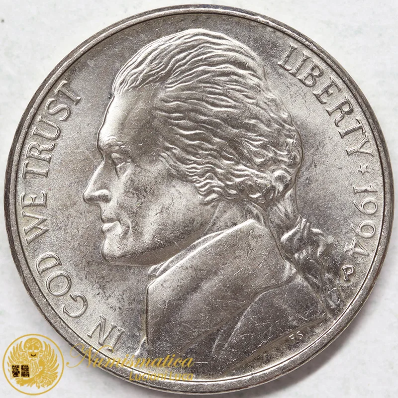 STATI UNITI 5 CENTS 1994 JEFFERSON #8925