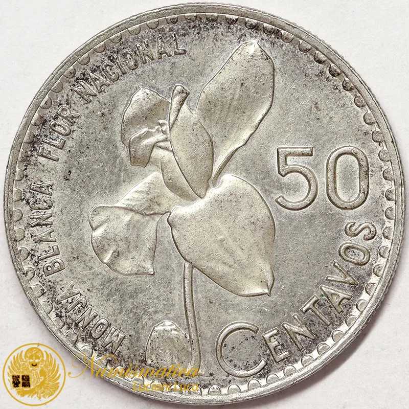 GUATEMALA 50 CENTAVOS 1962 (KM#264) ARGENTO #984