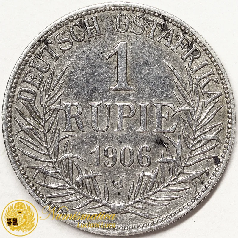 AFRICA ORIENTALE TEDESCA 1 Rupia 1906 J ARGENTO #997