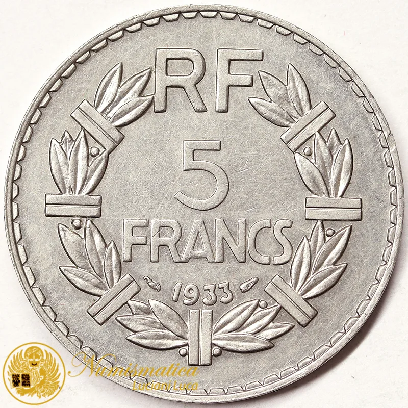 FRANCIA 5 FRANCHI 1933 #1198