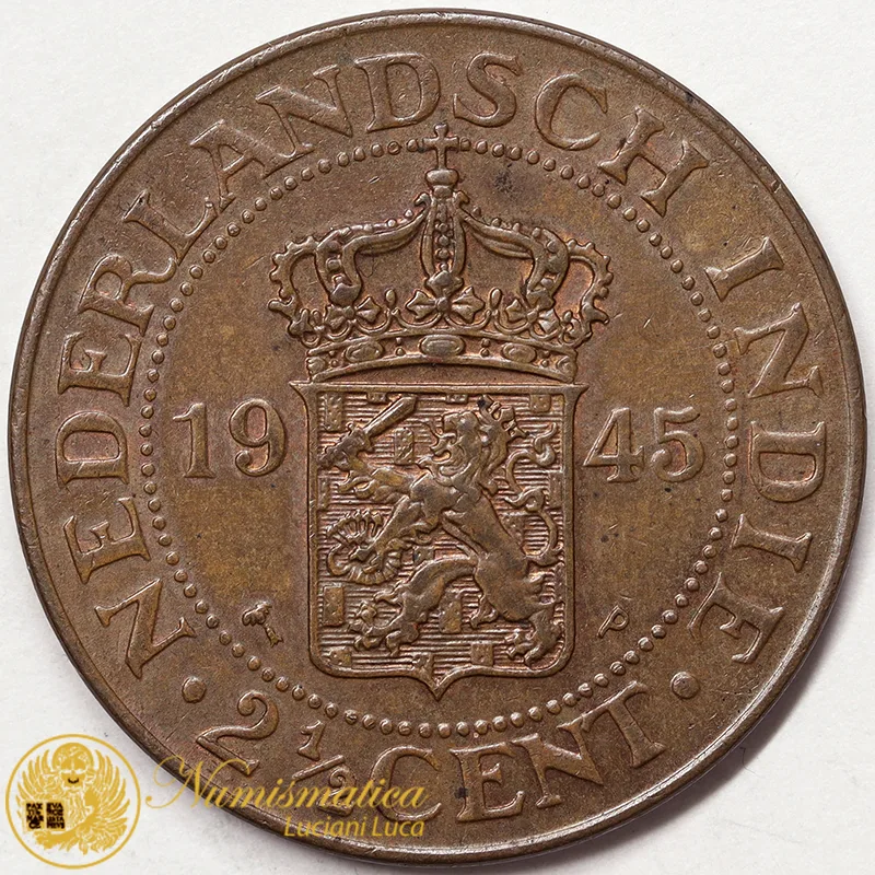 INDIE OLANDESI 2-1/2 CENTS 1945 KM#316 #1222