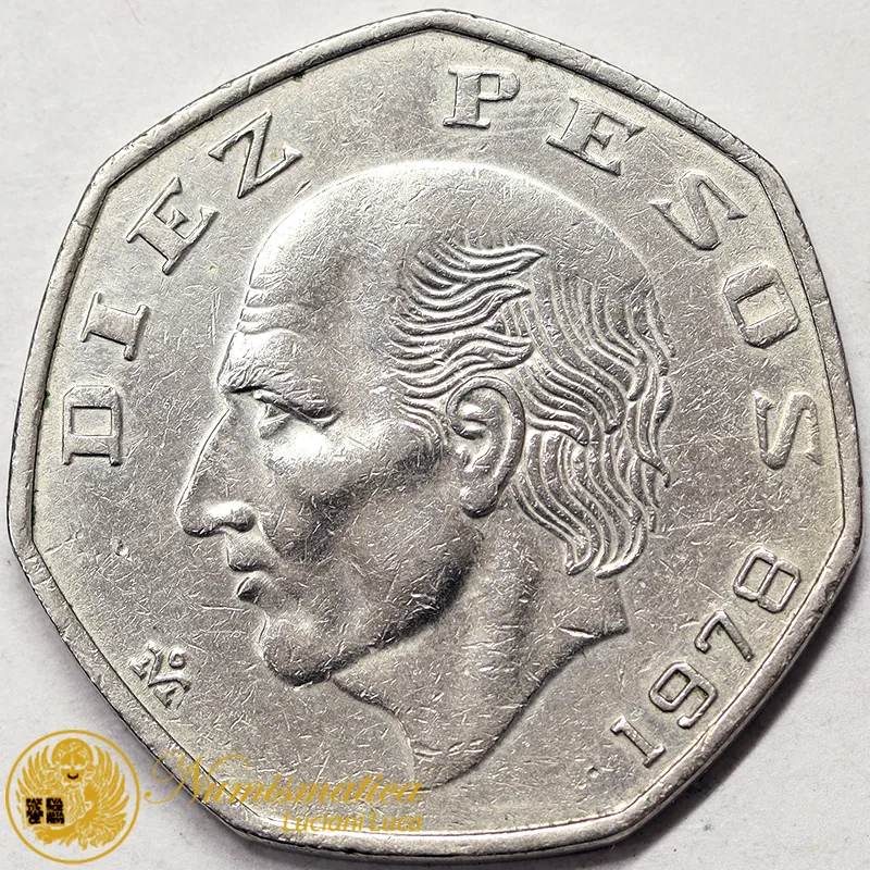 MESSICO 10 PESOS 1978 Miguel Hidalgo Costilla rame-nichel #1244