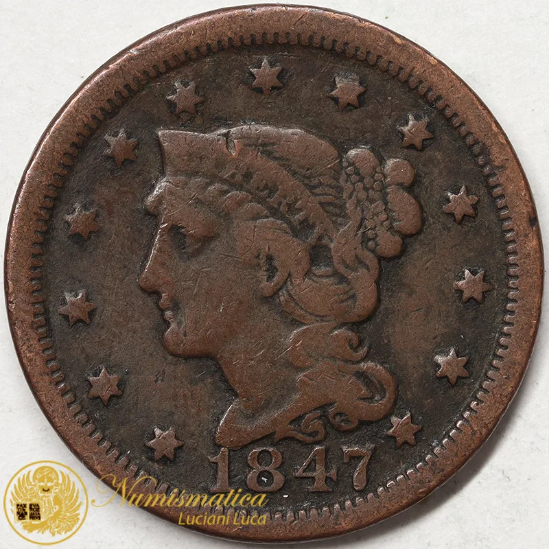 STATI UNITI 1 LARGE CENT 1847 BB #1294