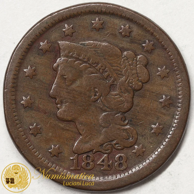 STATI UNITI 1 LARGE CENT 1848 BB #1295