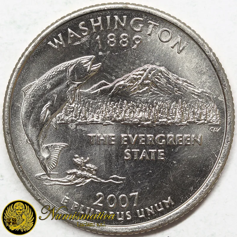 STATI UNITI 1/4 Dollaro 2007 D WASHINGTON §681