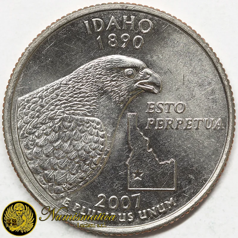 STATI UNITI 1/4 Dollaro 2007 D IDAHO §682