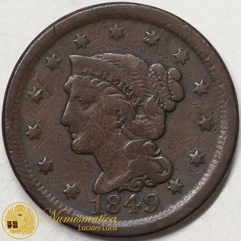 STATI UNITI 1 Large Cent 1849 BB #1300