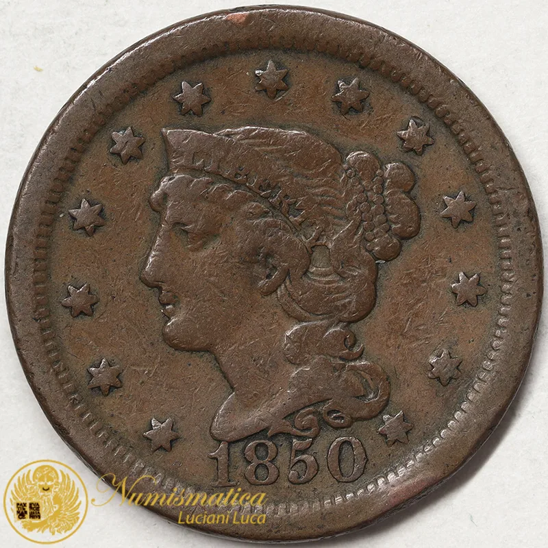 STATI UNITI 1 LARGE CENT 1850 MB #1304