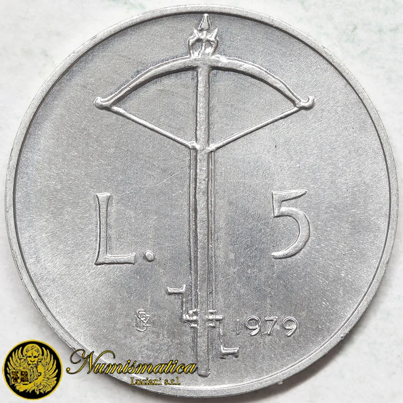 SAN MARINO 5 LIRE 1979 BALESTRA SENSO DELLA DIFESA Fdc §922