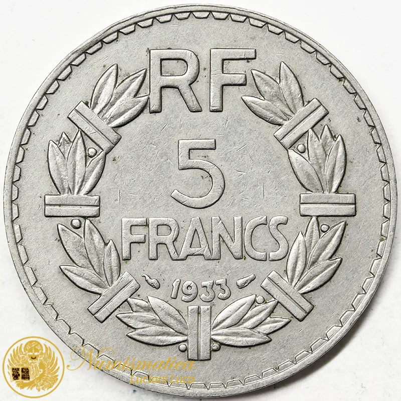 Francia 5 Franchi 1933 #4061