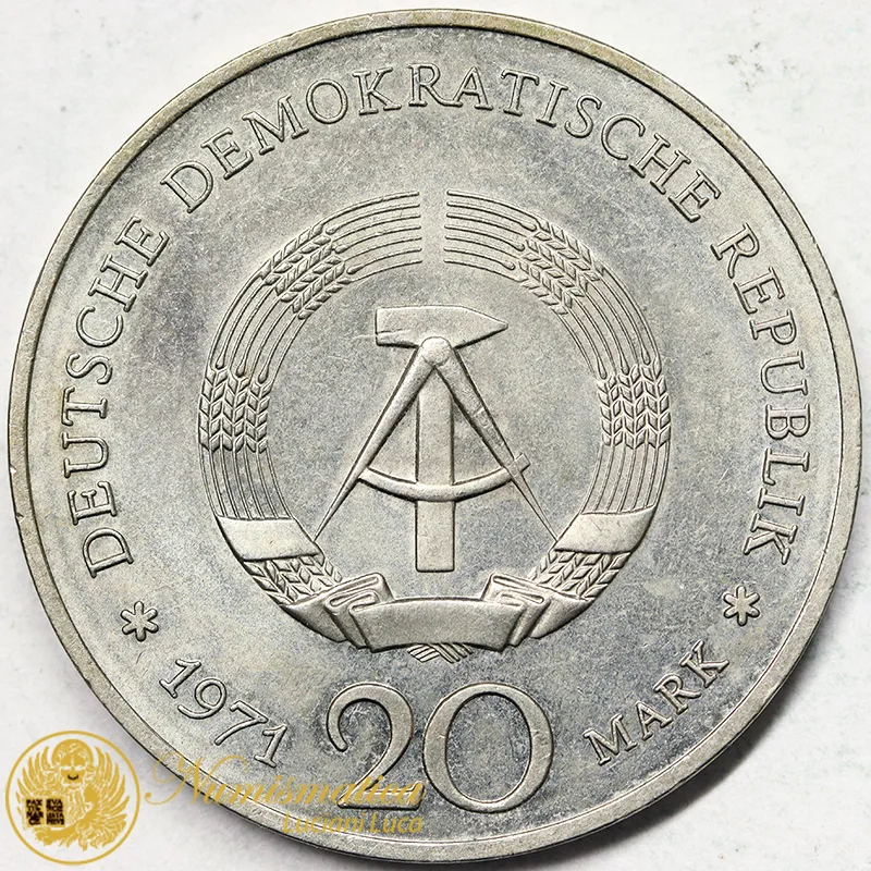 Germania DDR 20 Marchi 1971 HEINRICH MANN #4070