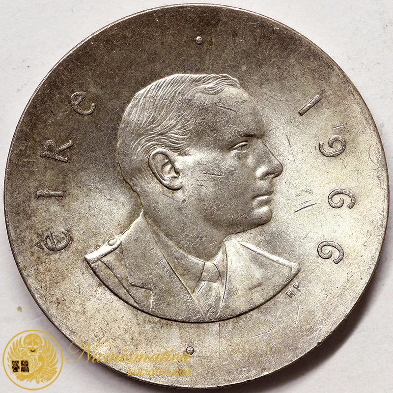 IRLANDA 10 Scellini 1966 commemorativa Rivolta Pasqua Ag #1387