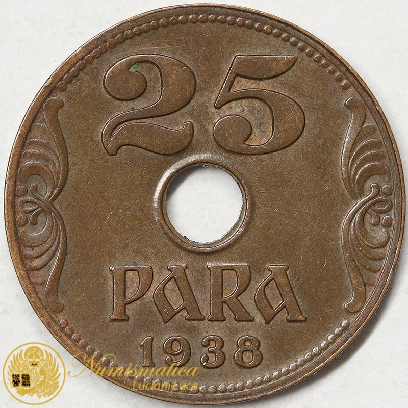 JUGOSLAVIA 25 Para 1938 #1672
