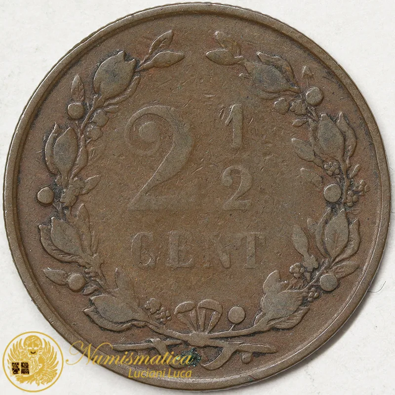 OLANDA 2-1/2 Cent 1883 Rara #1709