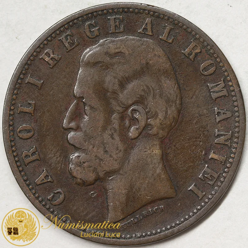 ROMANIA 5 Bani 1883 B Carlo I #1715