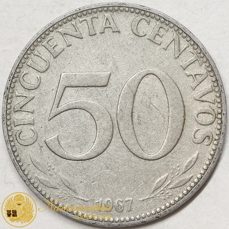 BOLIVIA 50 CENTAVOS 1967 #1724