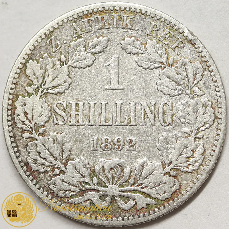 SUDAFRICA 1 Shilling 1892 argento #1747