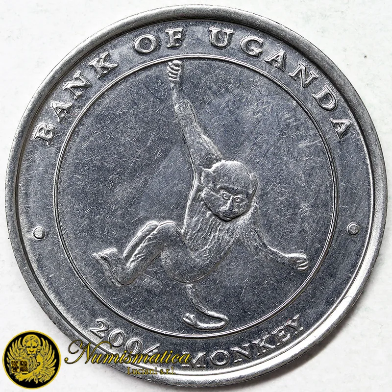 UGANDA 100 SHILLINGS 2004 scimmia (tipo 5) Fdc §213