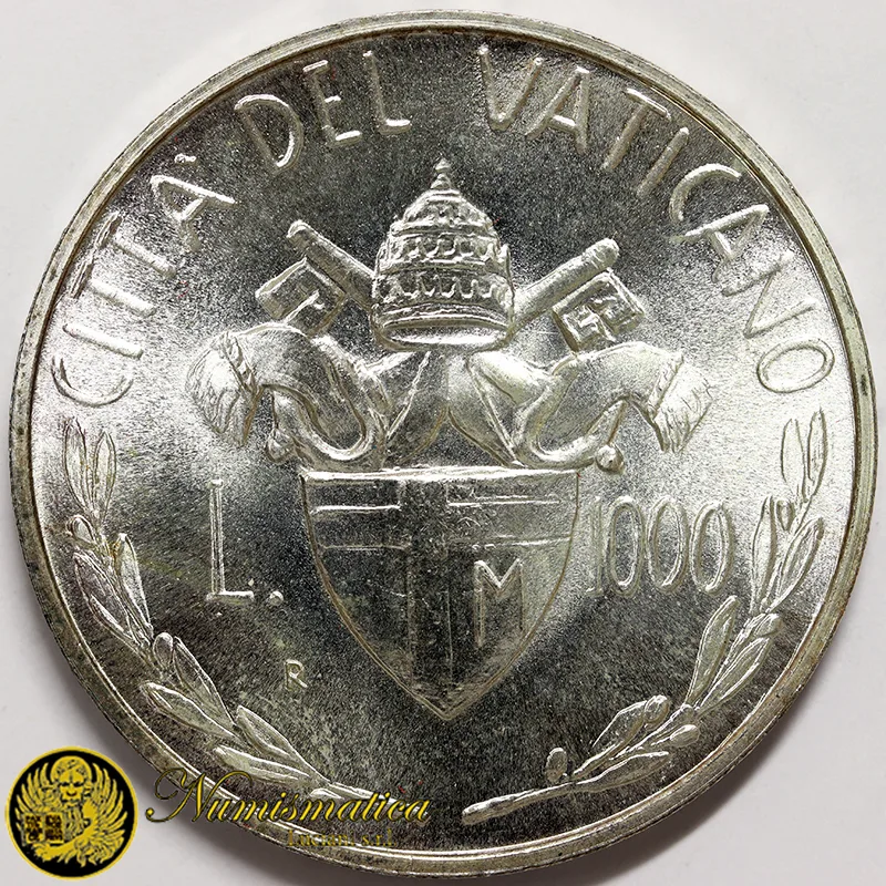 VATICANO 1000 LIRE 1982 GIOVANNI PAOLO II  ARGENTO §593