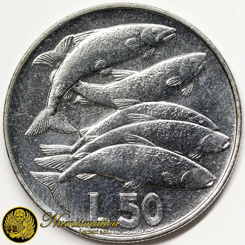 SAN MARINO 50 Lire 1975 Salmoni  §596