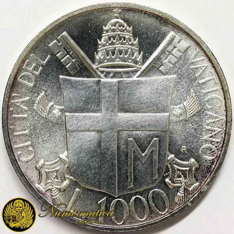 VATICANO 1000 LIRE 1985 An. VII GIOVANNI PAOLO II Ag Fdc §870