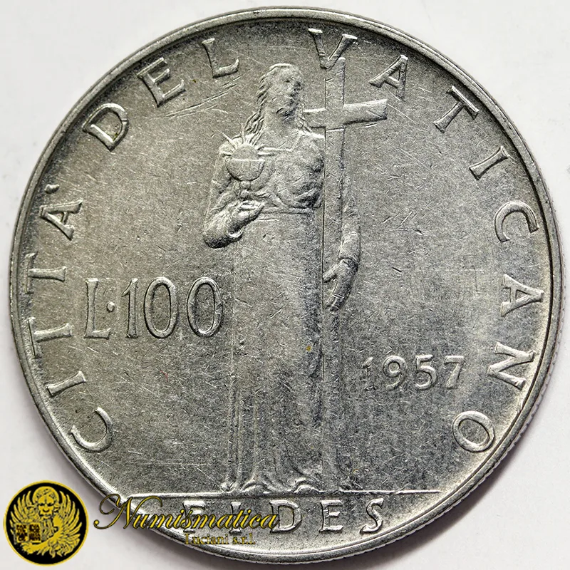 VATICANO 100 Lire 1957 Pio XII §173