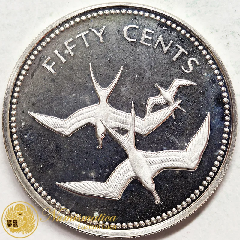 BELIZE 50 Cents 1974 argento #4309