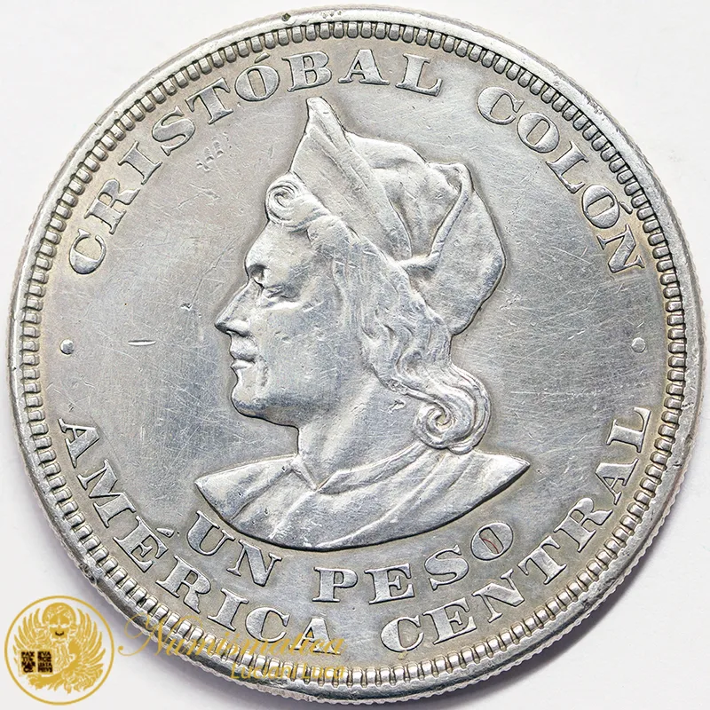 EL SALVADOR 1 PESO 1909 KM115.2 Ag #4370