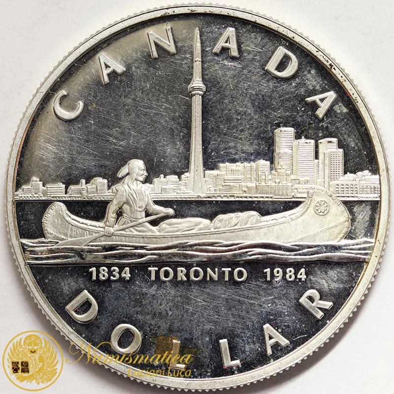 CANADA 1 Dollaro 1984 Toronto argento #4395