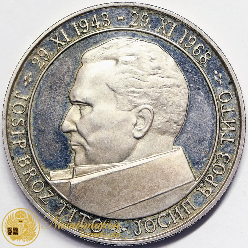 JUGOSLAVIA 50 DINARA 1968 ARGENTO #4507