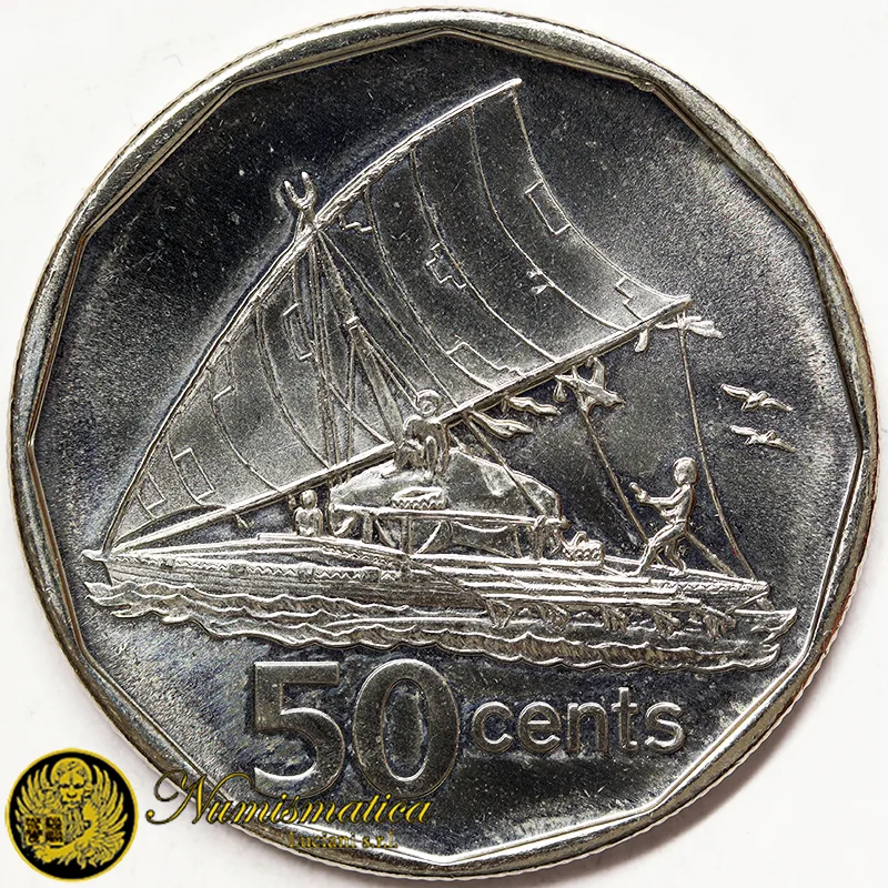 FIJI 50 CENTS 2009 Elisabetta II §800