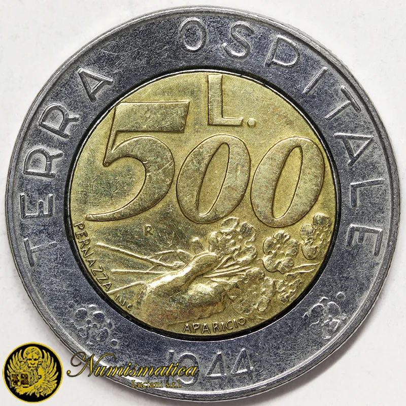 SAN MARINO 500 Lire 1991 Terra Ospitale §853