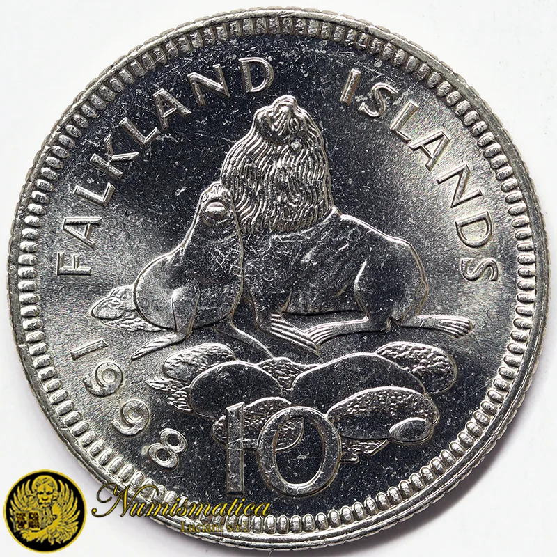 ISOLE FALKLAND 10 Pence 1998 leone marino Fdc §121