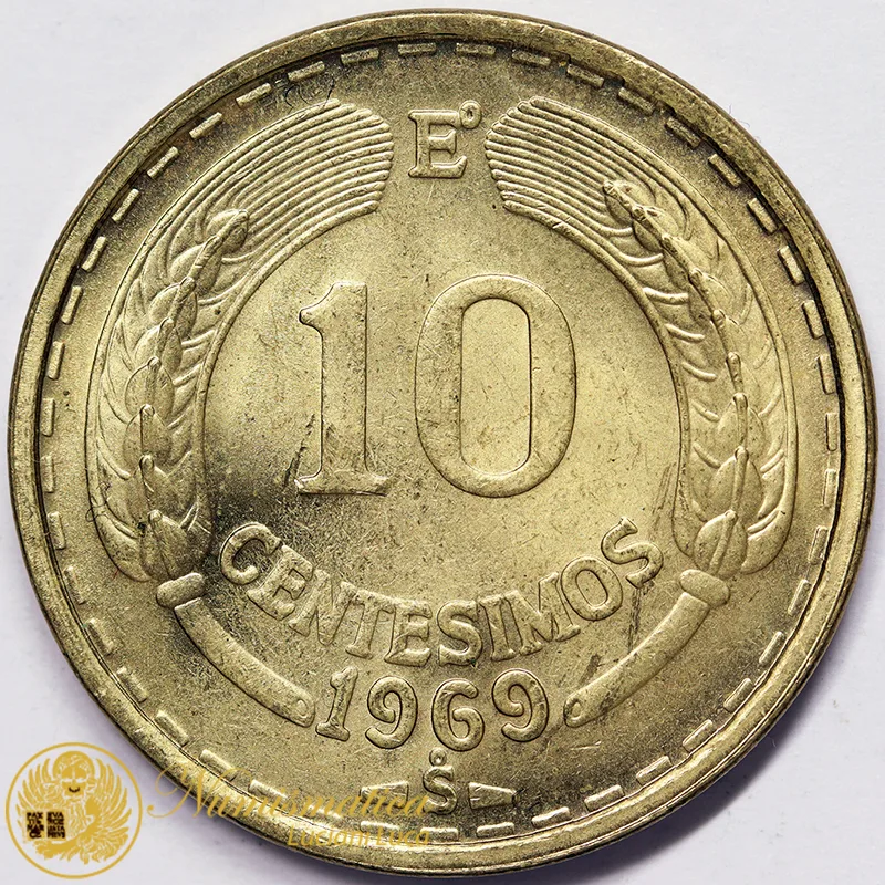 CILE 10 Centesimos 1969 #4827