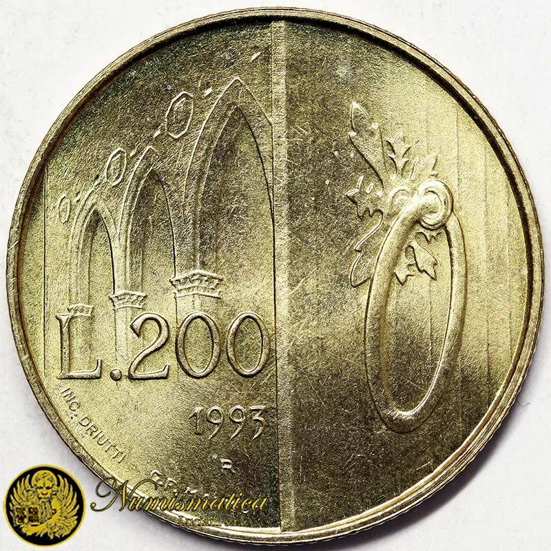 SAN MARINO 200 Lire 1993 Le porte Fdc §488