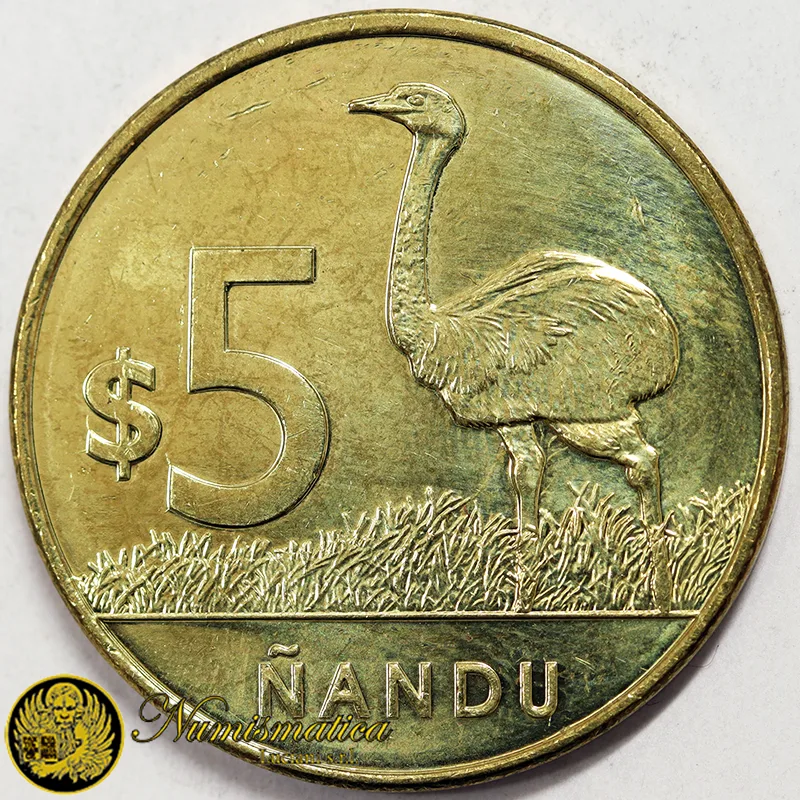 URUGUAY 5 PESOS 2011 NANDU FDC §493