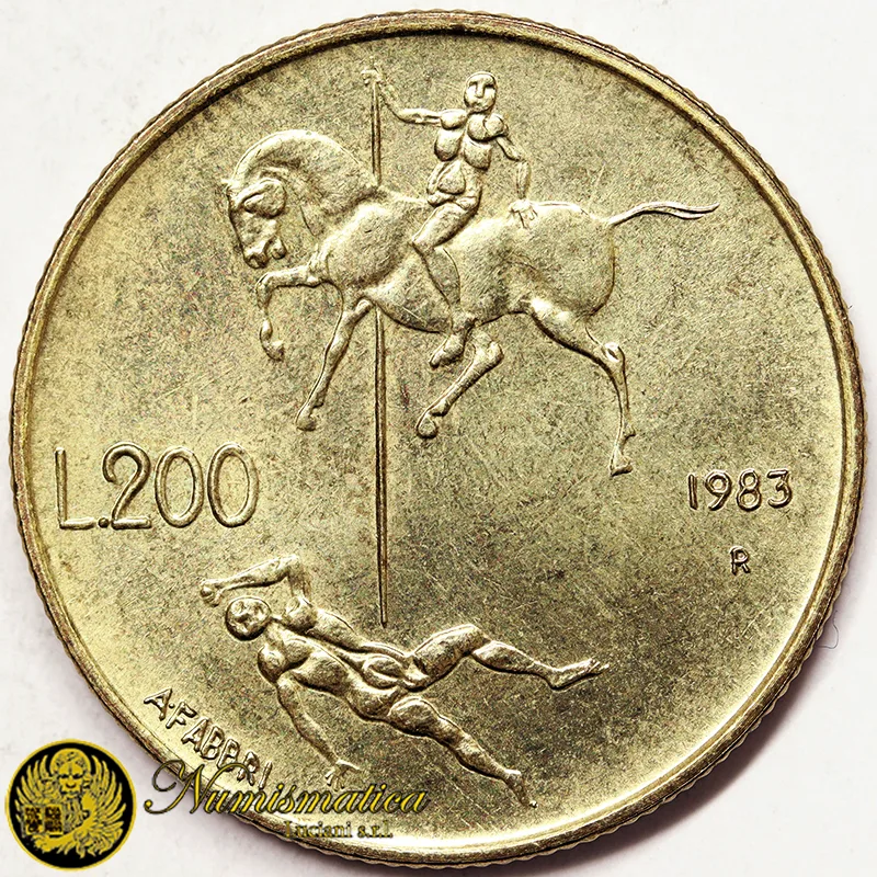 SAN MARINO 200 LIRE 1983 UOMO CONTRO UOMO Fdc §626
