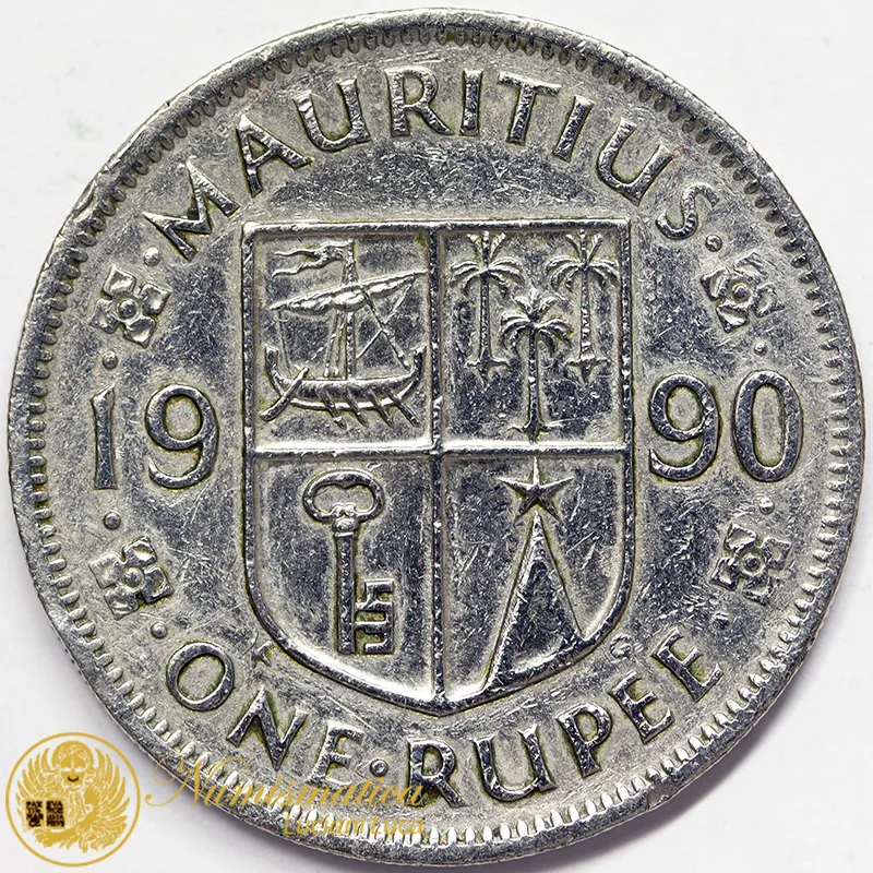 MAURITIUS 1 Rupia 1990 #4935