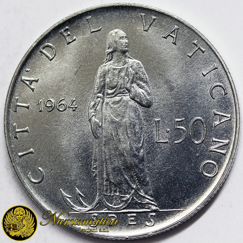 VATICANO 50 LIRE 1964 PAOLO VI An. II Q.Fdc §814