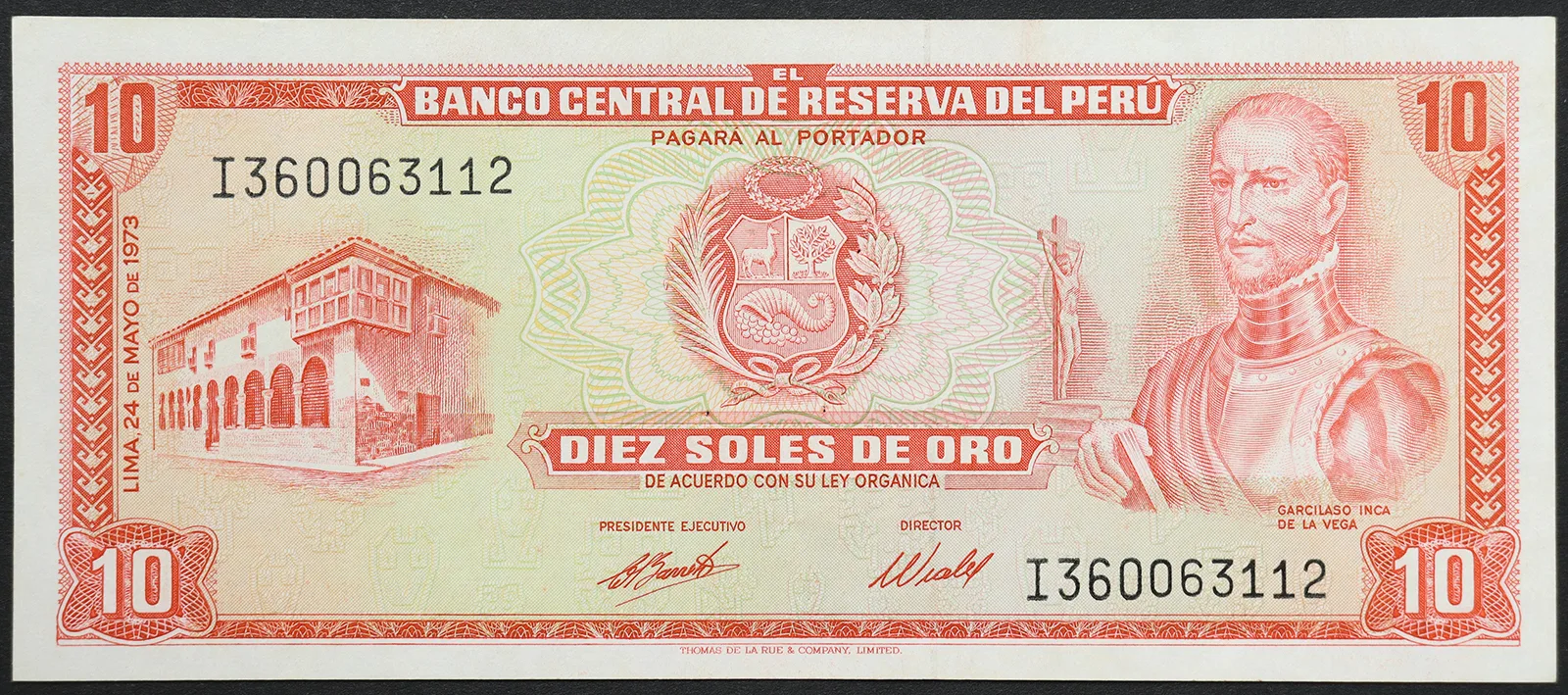 PERU’ 10 Soles 1973 Q.FDS Pick#100c #B810