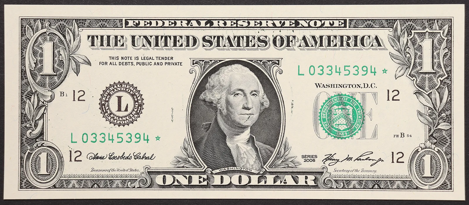 STATI UNITI 1 Dollaro 2006 FDS serie sostitutiva Star #B812