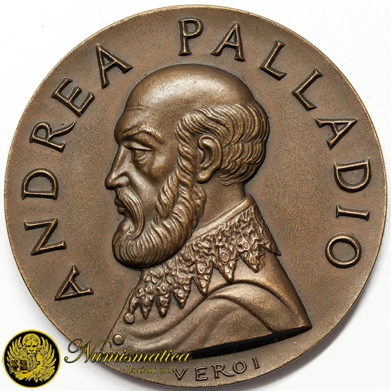 Medaglia Andrea Palladio Unione Filatelica Numismatica 1973 Vicenza #§M13