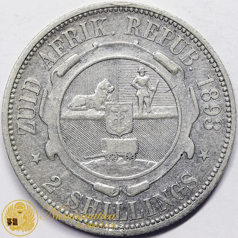 SUDAFRICA 2 Scellini 1893 argento #4948