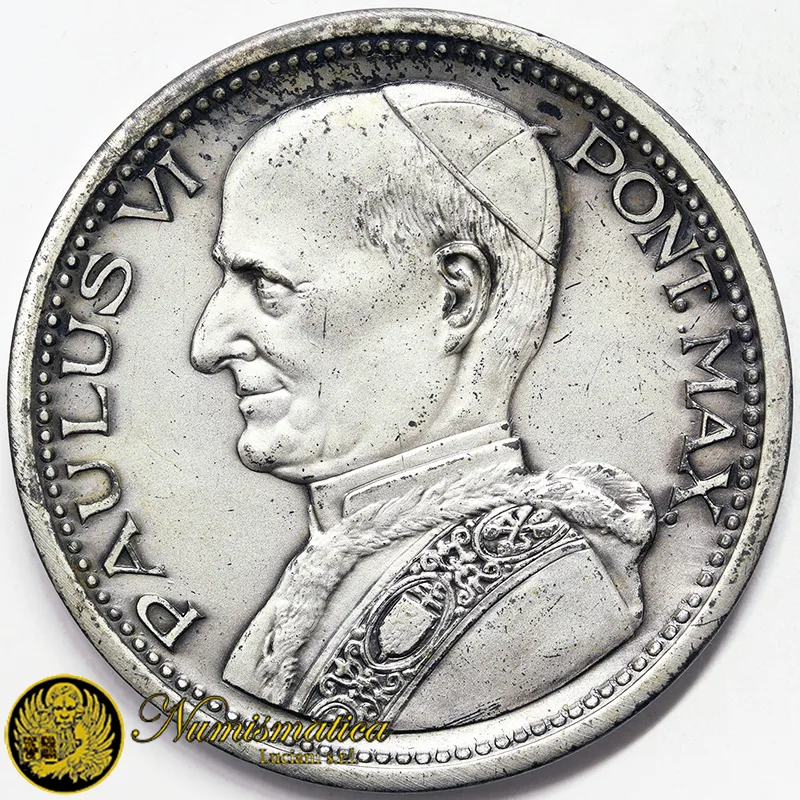Medaglia VATICANO PAOLO VI 1969 VISITA GINEVRA Ø 47,5 mm Metallo bianco 43,95 gr §M52