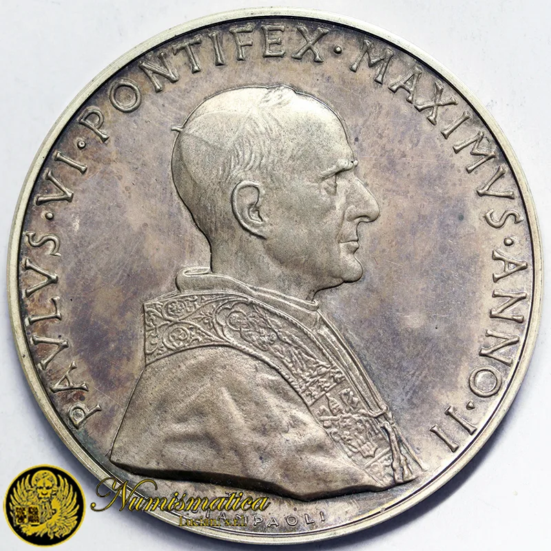 Medaglia VATICANO Paolo VI Annuale 1964 Pietà di Michelangelo Opus GIAMPAOLI Ø 44 mm Argento 986 38,60 gr §M65