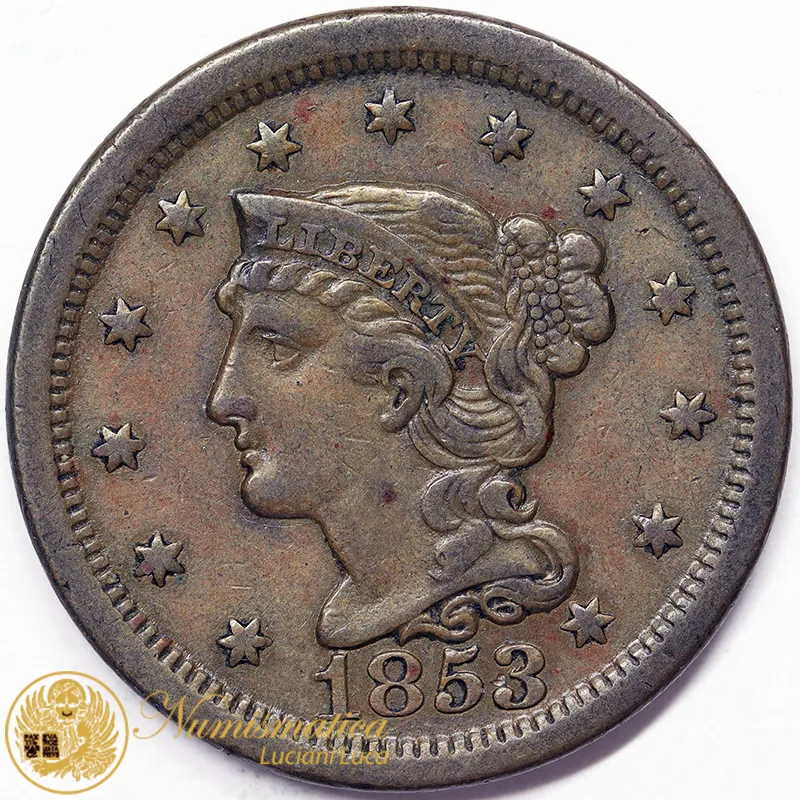 STATI UNITI 1 LARGE CENT 1853 #4975