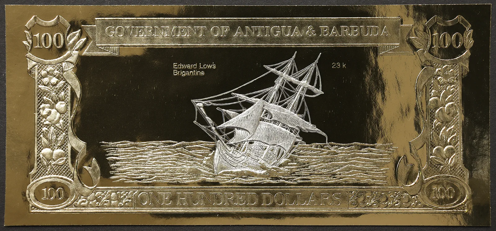 Antigua e Barbuda 100 Dollari Edward Low / Brigantine #B990